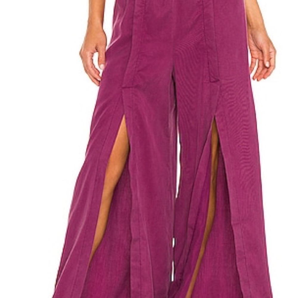 FP Movement by Free People Abs Tracker Split Wide Leg Pant Açaí Color XS